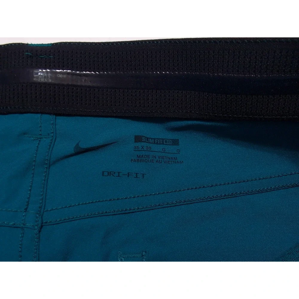 Nike Golf Pants Men 35x30 Teal NWOT Dri-FIT Repel 5-Pocket Slim Fit DA3064-381